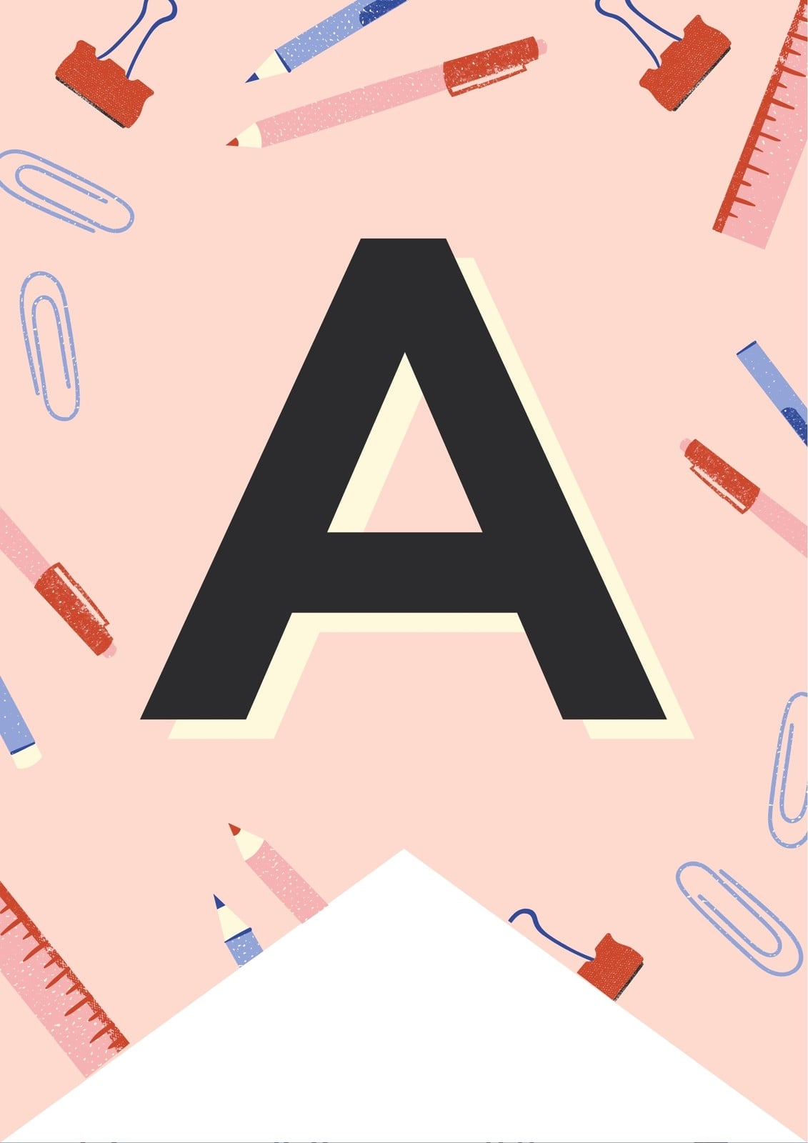 Pink and Cream Illustration Classroom Bunting Pink and Cream Illustration Classroom Bunting