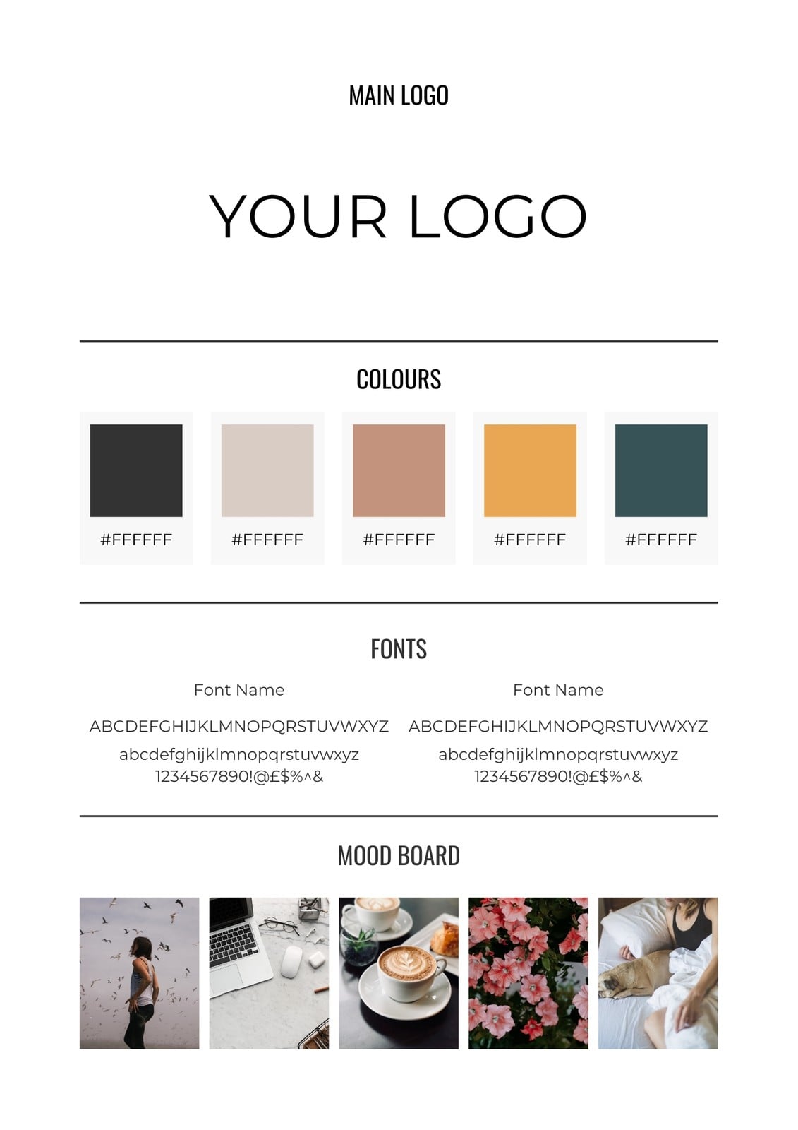 Branding Board Mood Board Template