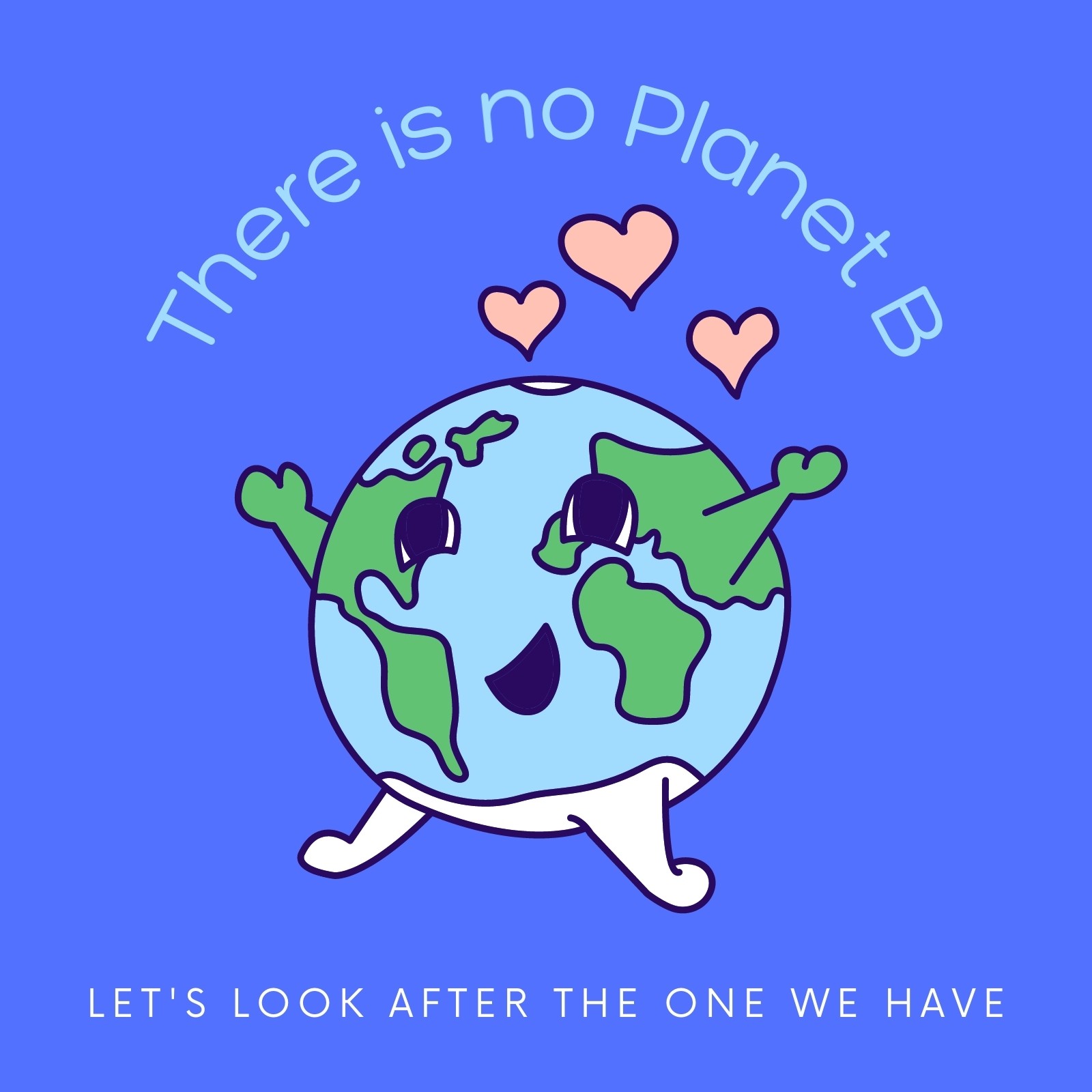 Bright blue Happy Earth Instagram Post Bright blue Happy Earth Instagram Post