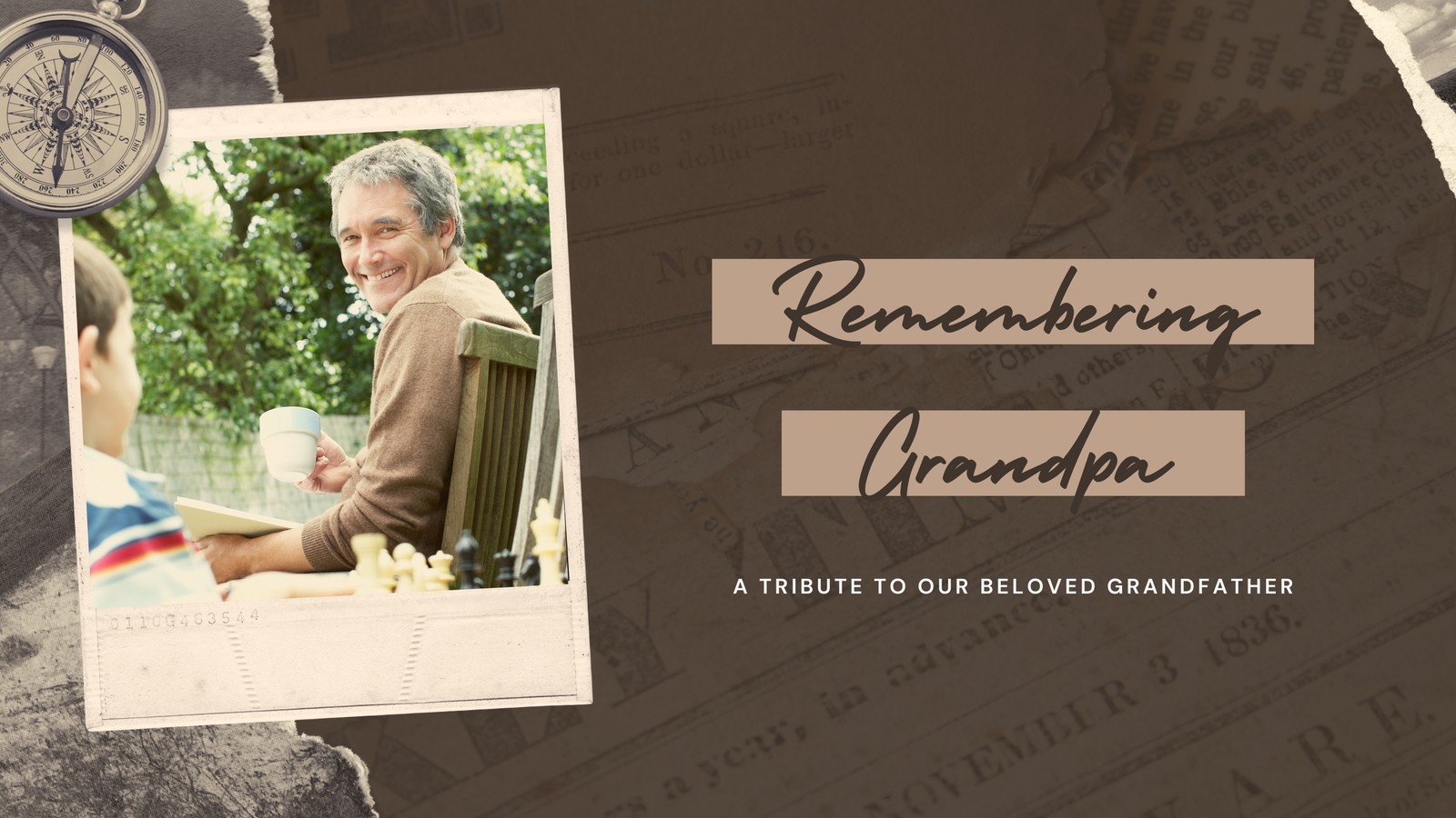 Brown Old Timey Man Memorial Slideshow Brown Old Timey Man Memorial Slideshow
