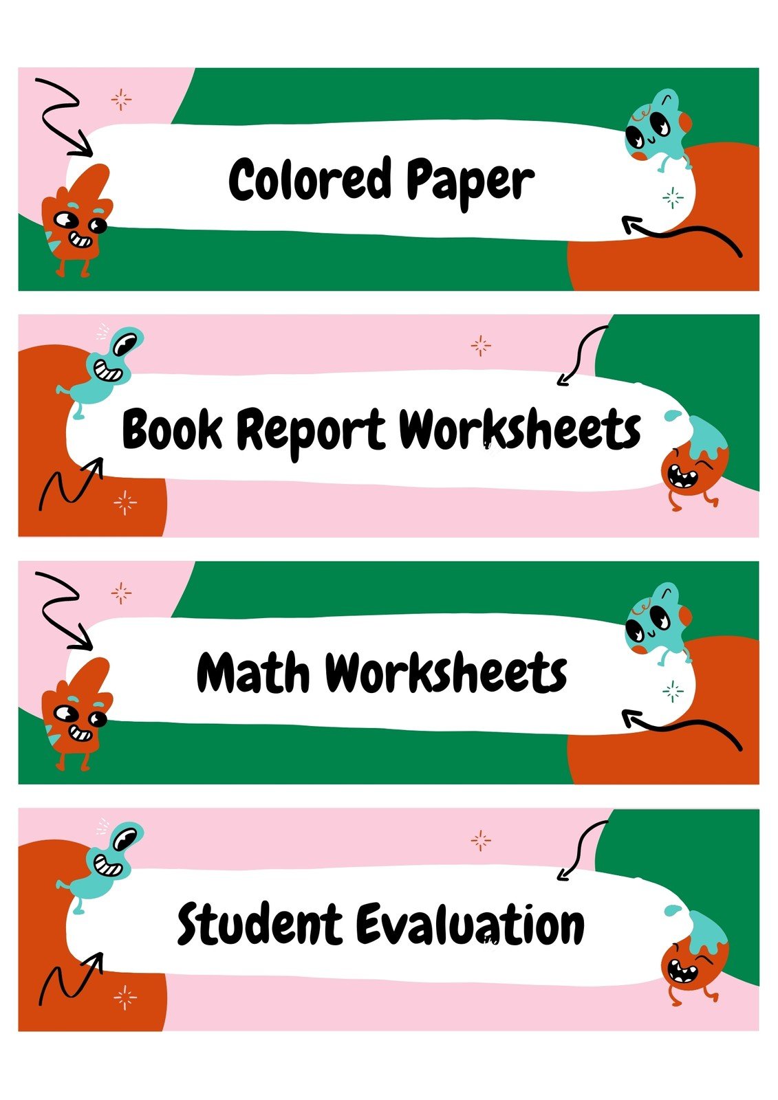 Playful Blobs Folder Label Playful Blobs Folder Label