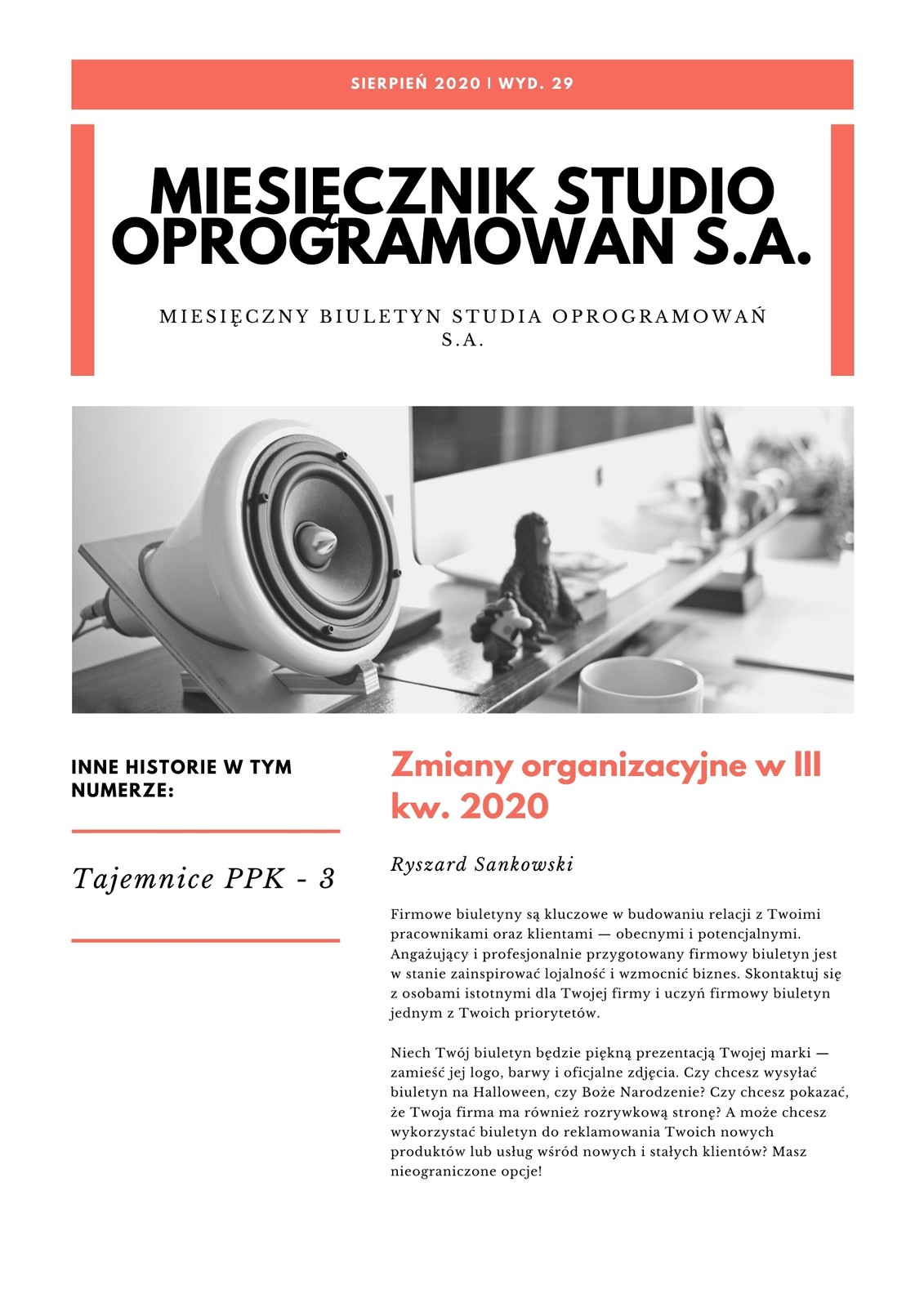 Pomarańczowy Zdjęcie Firma Biuletyn