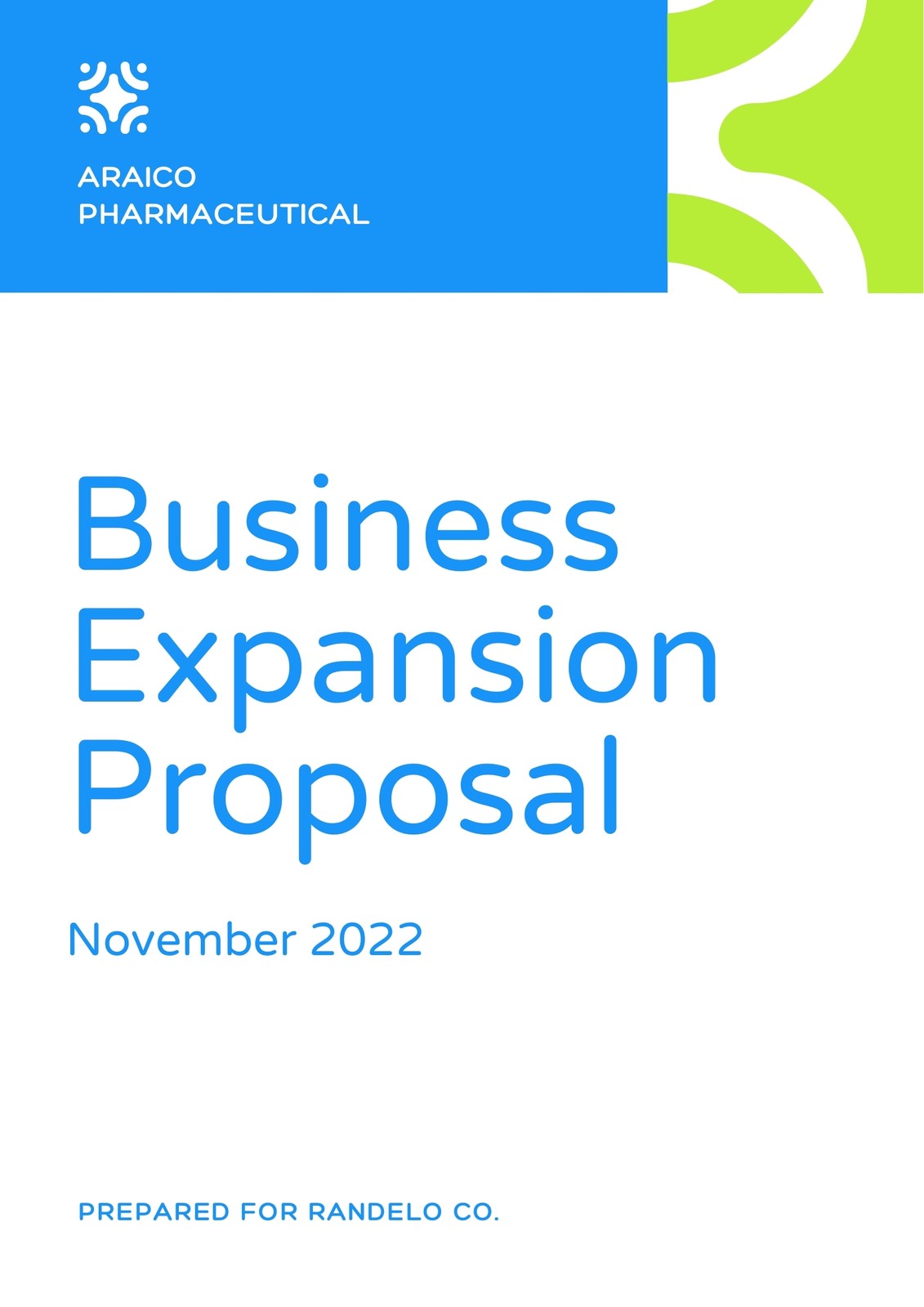 Blue and Green Casual Corporate Digital Pharmacy Startup Business Proposal
