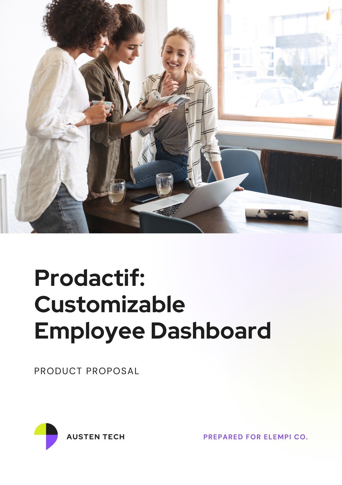 Green and Purple Professional Gradient App Development Startup Business Proposal