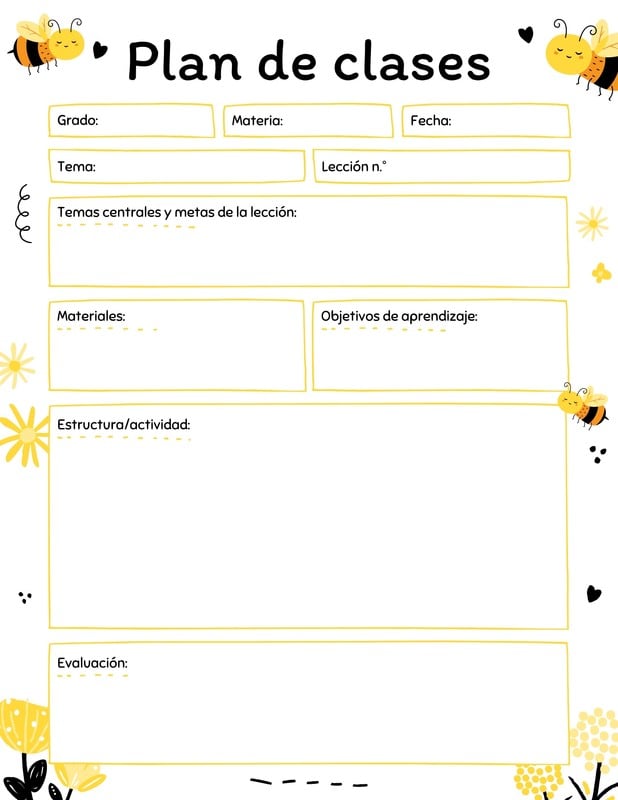 Página 2 - Plantillas de planes de clases editables para imprimir | Canva