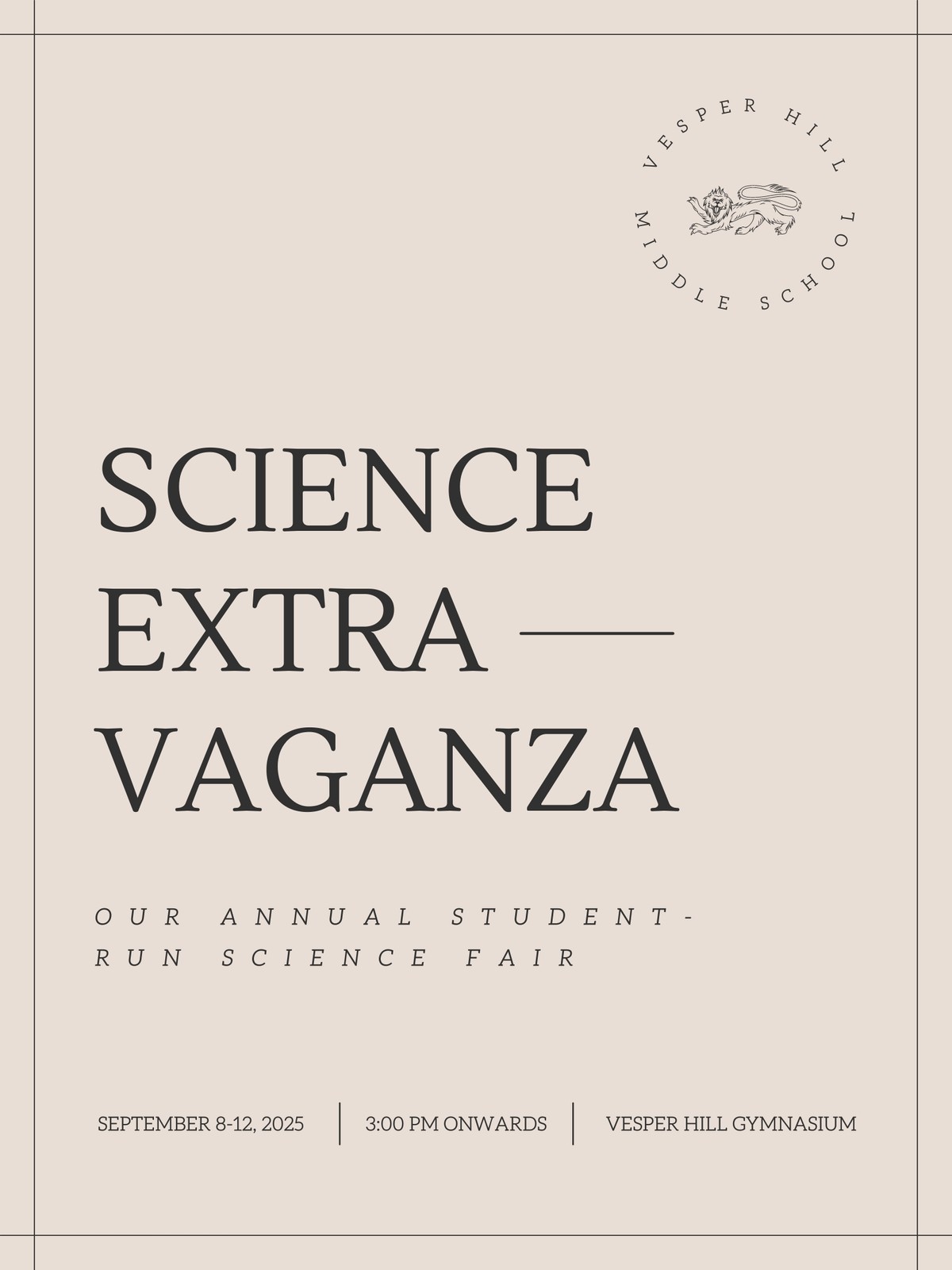 Brown Bordered Superminimalism Education and Science Event Poster Brown Bordered Superminimalism Education and Science Event Poster