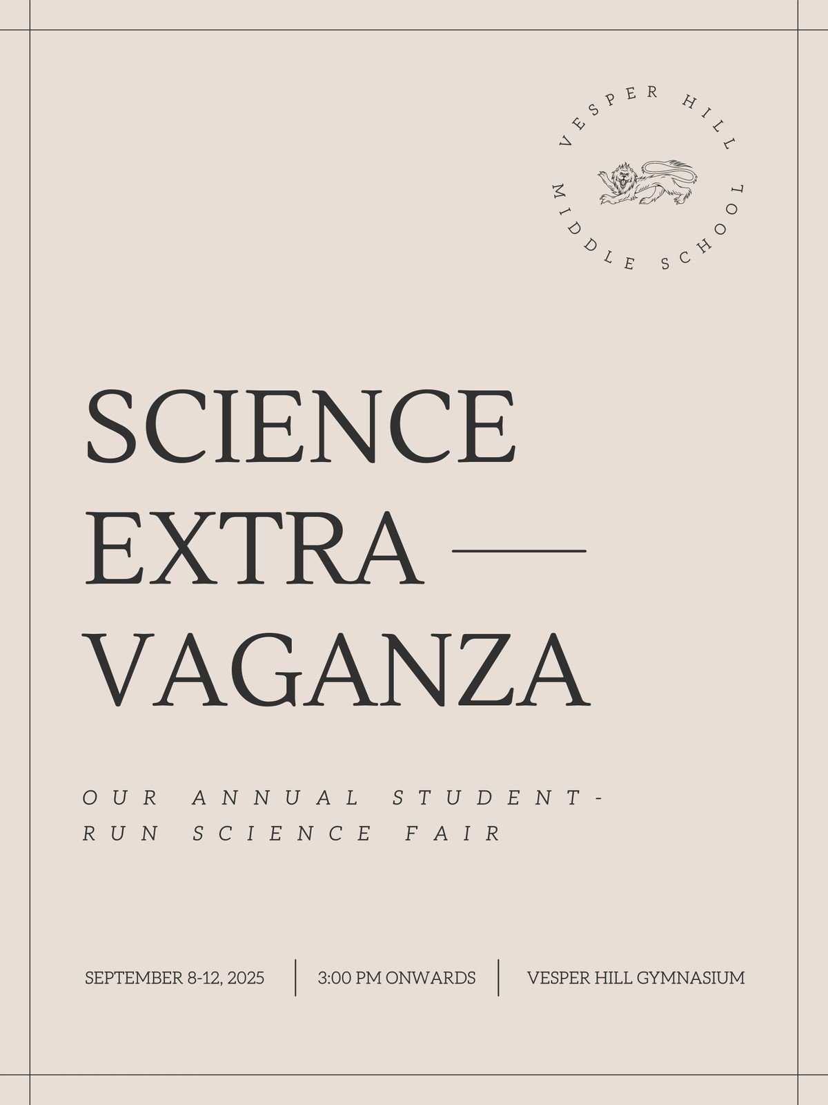 Brown Bordered Superminimalism Education and Science Event Poster Brown Bordered Superminimalism Education and Science Event Poster