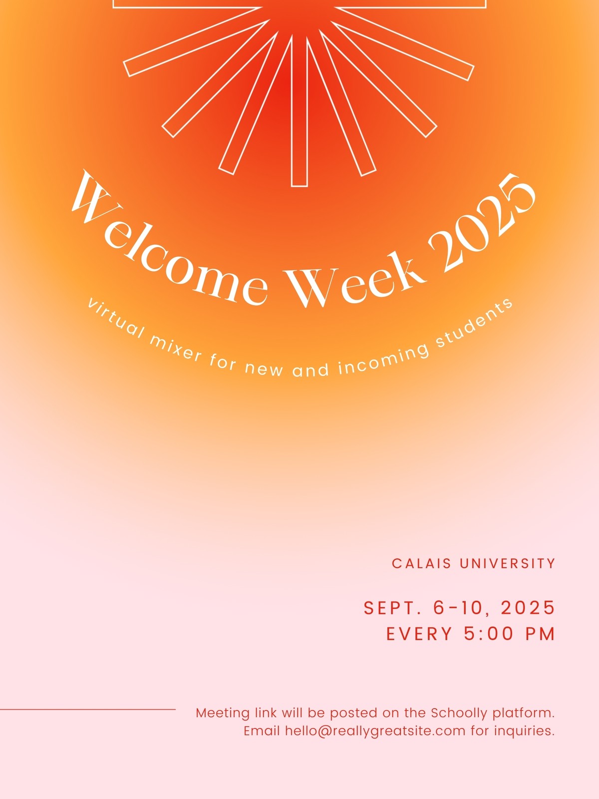 Pink Orange and Red Trendy Gradient Education and Science Event Poster Pink Orange and Red Trendy Gradient Education and Science Event Poster