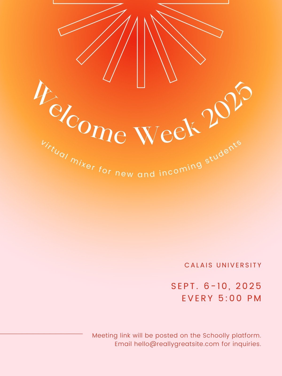 Pink Orange and Red Trendy Gradient Education and Science Event Poster Pink Orange and Red Trendy Gradient Education and Science Event Poster