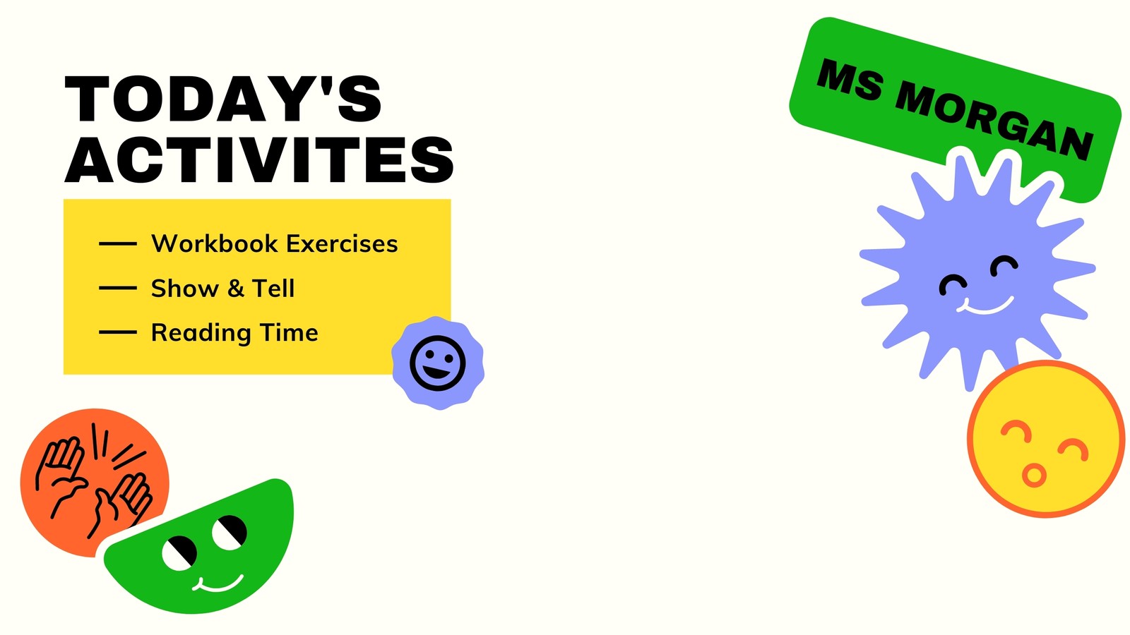 Colorful Modern Stickers Teachers Microsoft Teams Background