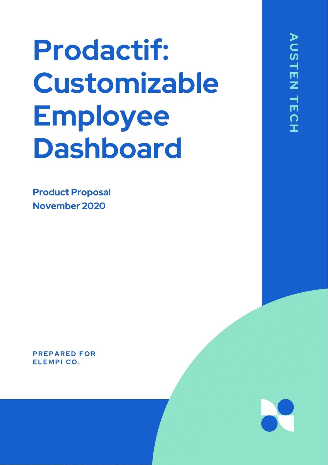 Blue and Green Casual Corporate App Development Business Proposal