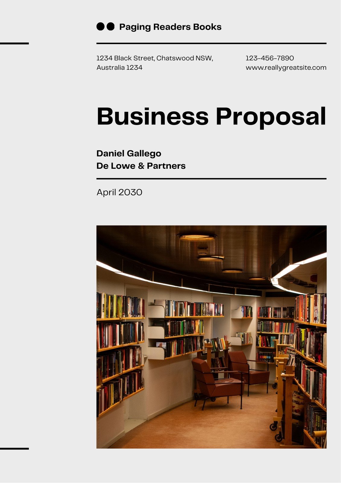 Black and Gray Minimalist Indie Publishing Company Business Proposal