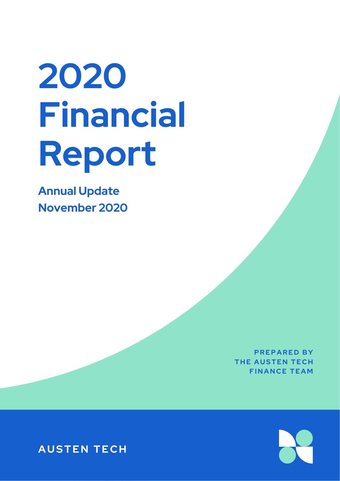 Blue and Green Casual Corporate App Development Financial Report