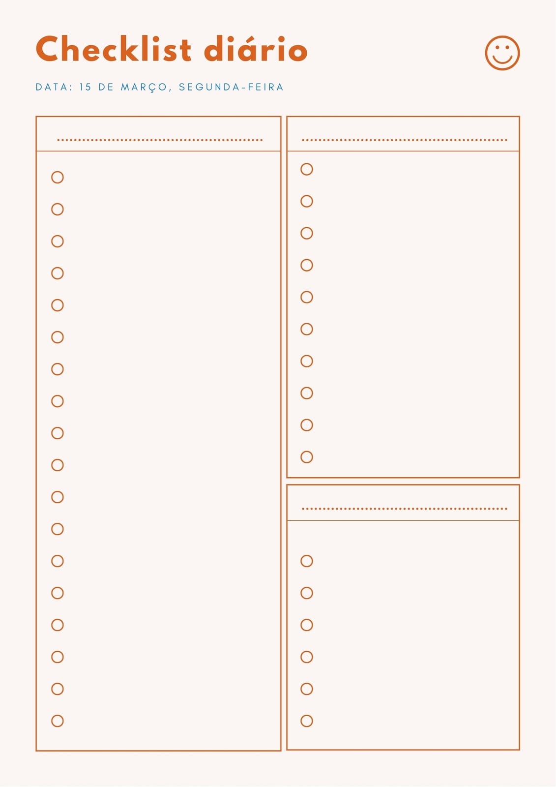 Laranja Minimalismo Kit de Produtividade para Estudantes Checklist Laranja Minimalismo Kit de Produtividade para Estudantes Checklist