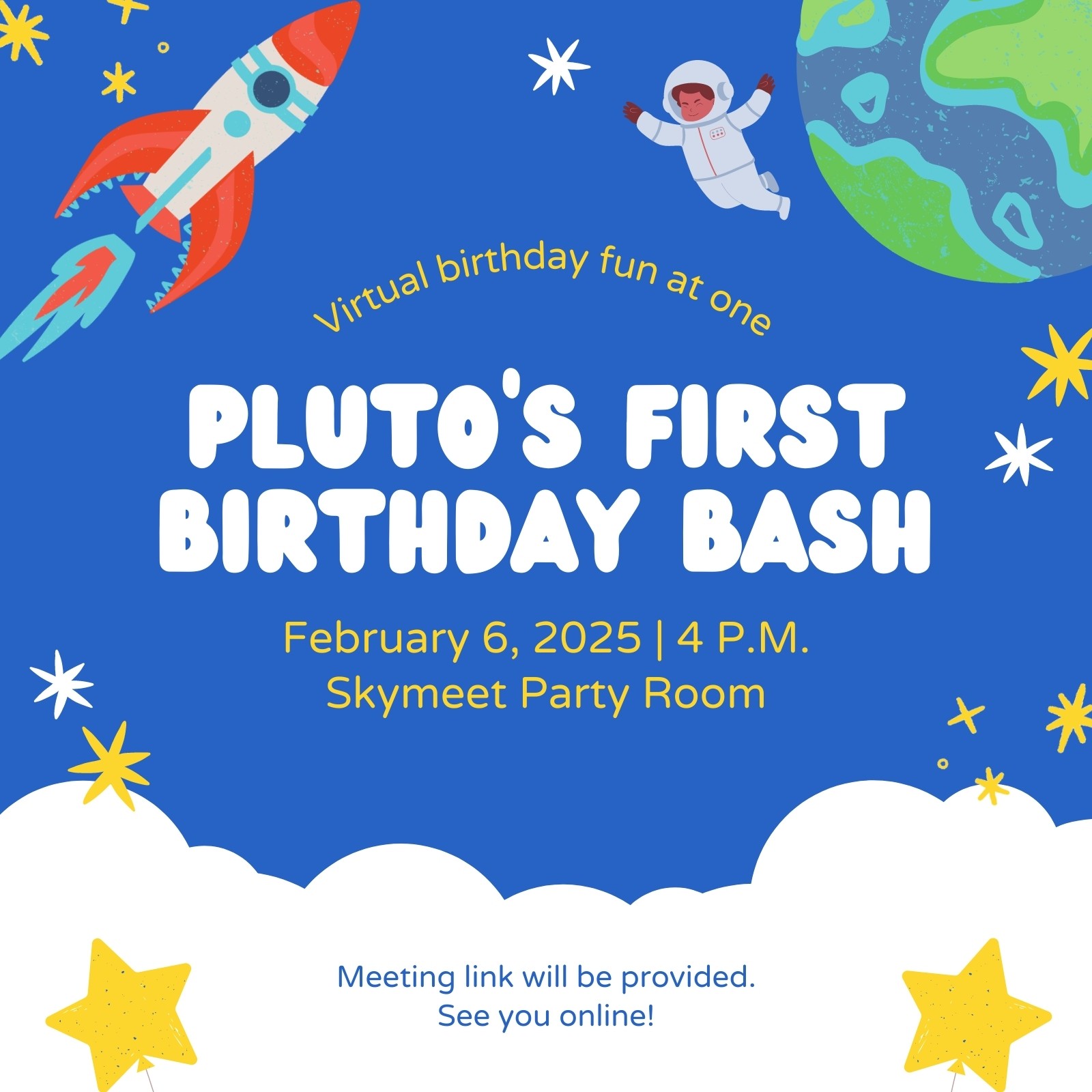 solar system birthday invite