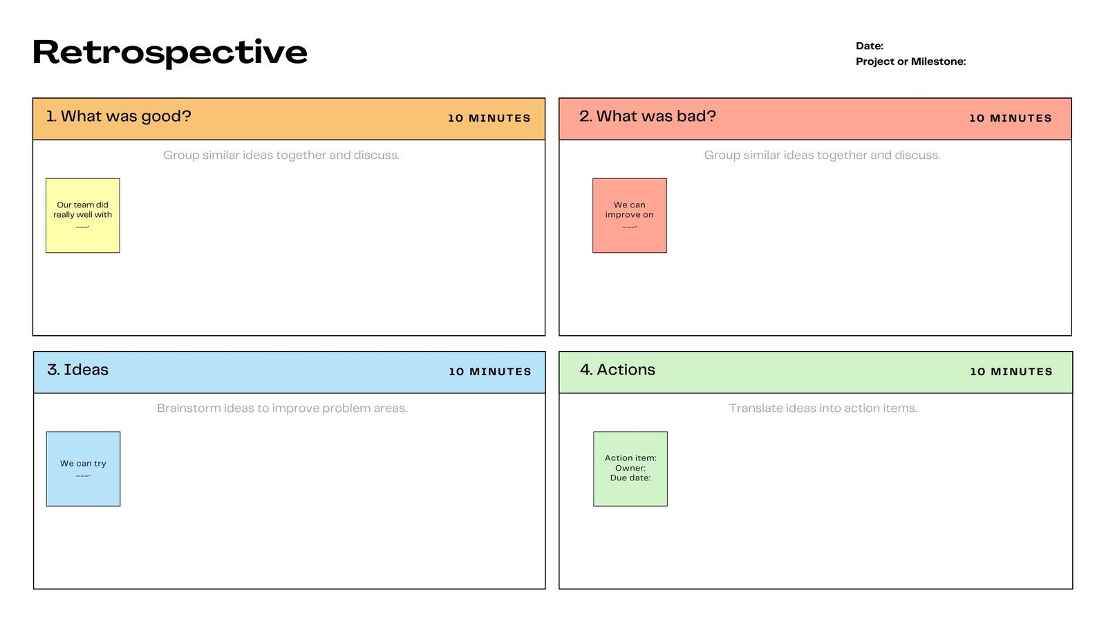 Colorful Gradient Memphis Retrospective Online Whiteboard