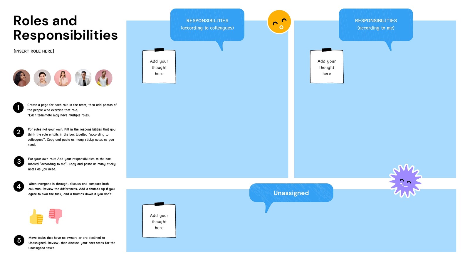 Blue Foundational Roles & Responsibilities Online Whiteboard