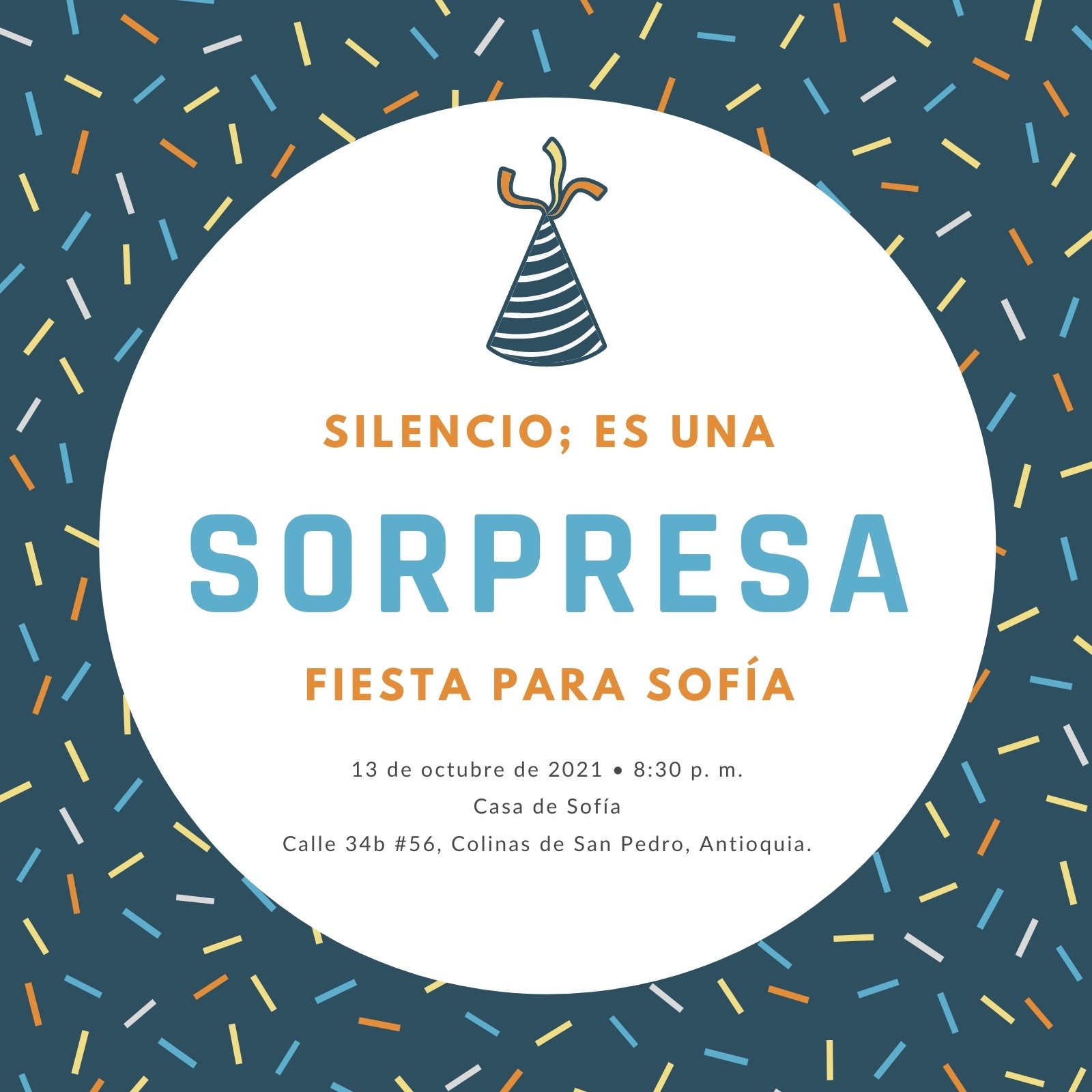 Azul Marino Gorro de Fiesta Chispas Sorpresa Invitación Azul Marino Gorro de Fiesta Chispas Sorpresa Invitación