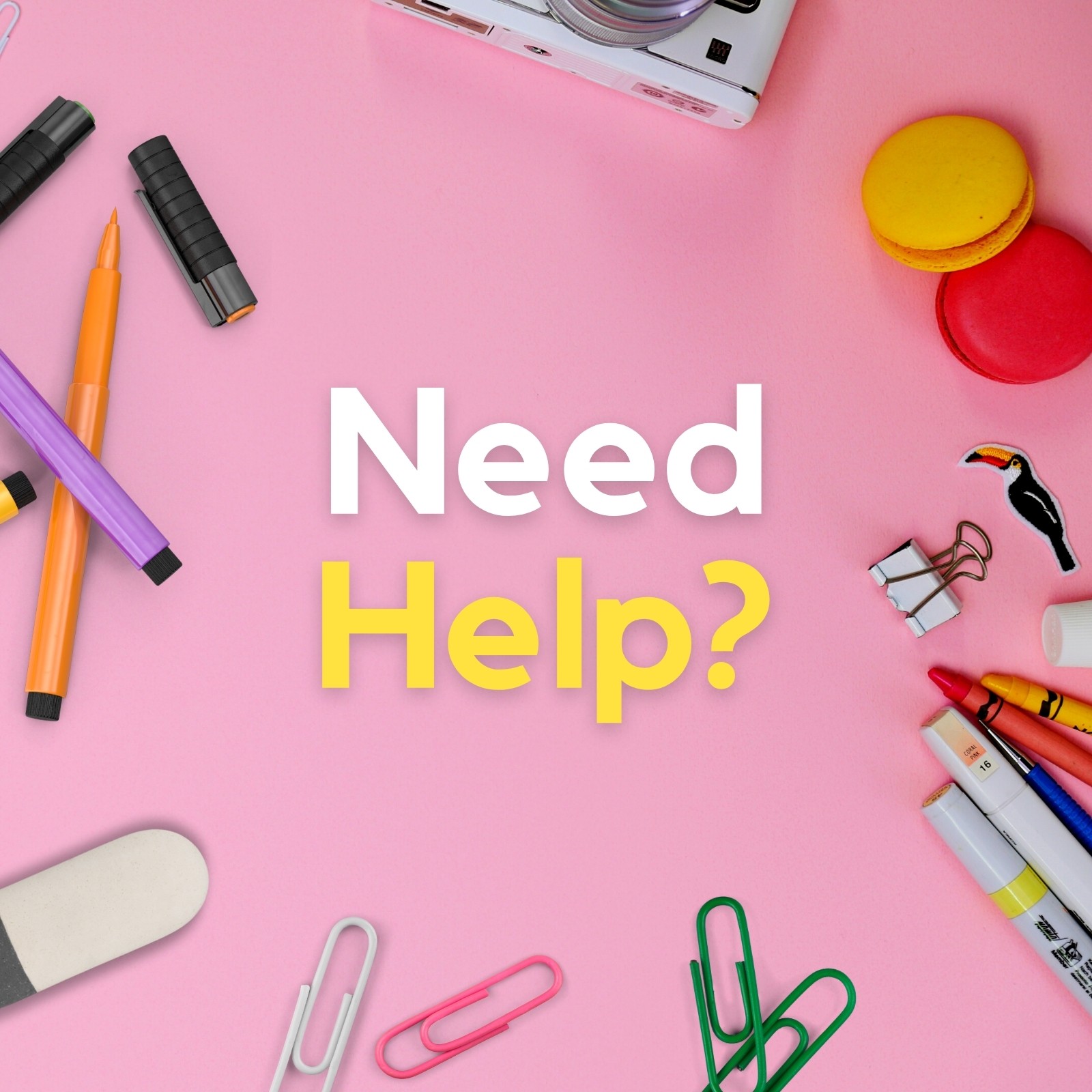 Pink Stationary Need Help Senior High Schoology Button