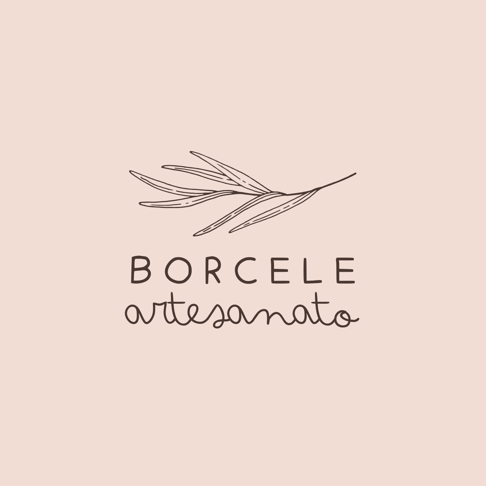 Logo artesanato folhas orgânico