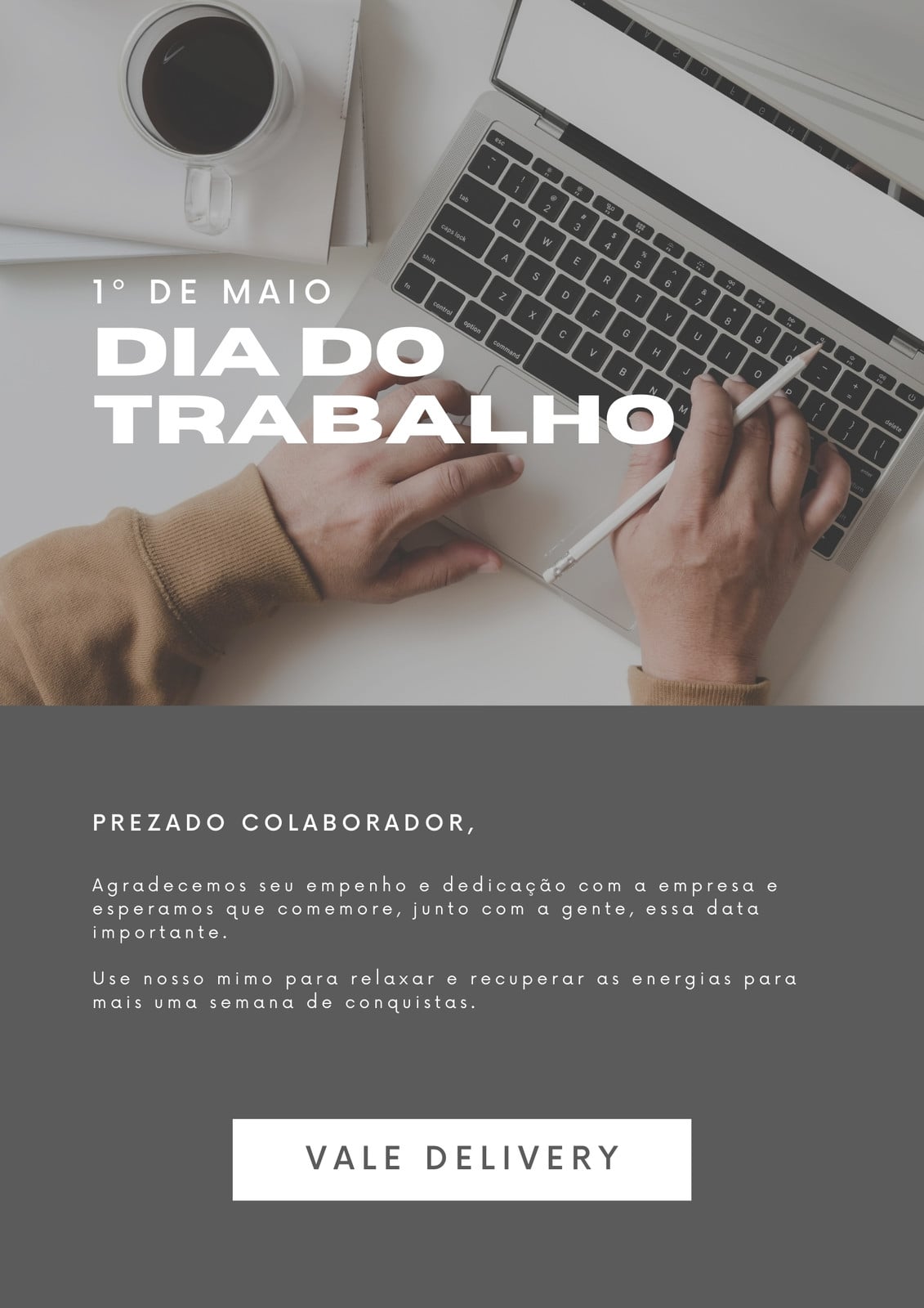 Panfleto Primeiro de Maio Dia do Trabalho