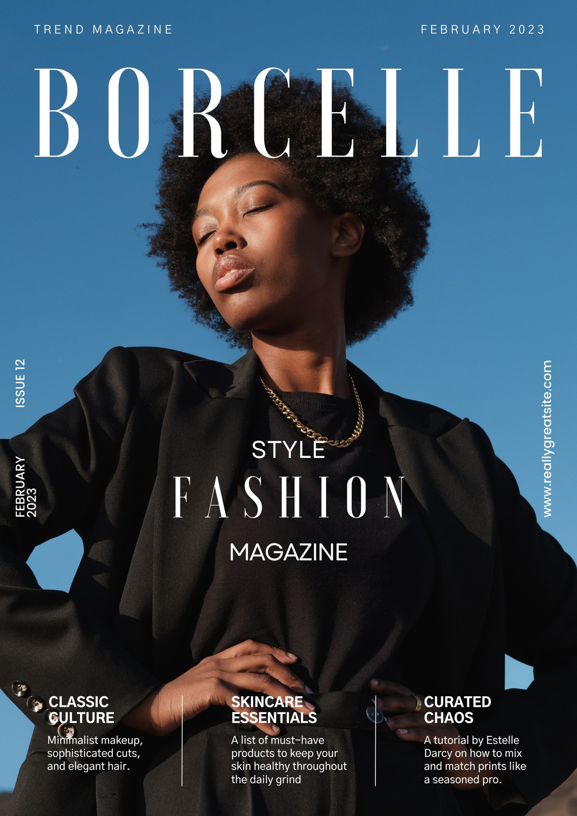 Women Black Concept Style Magazine Cover