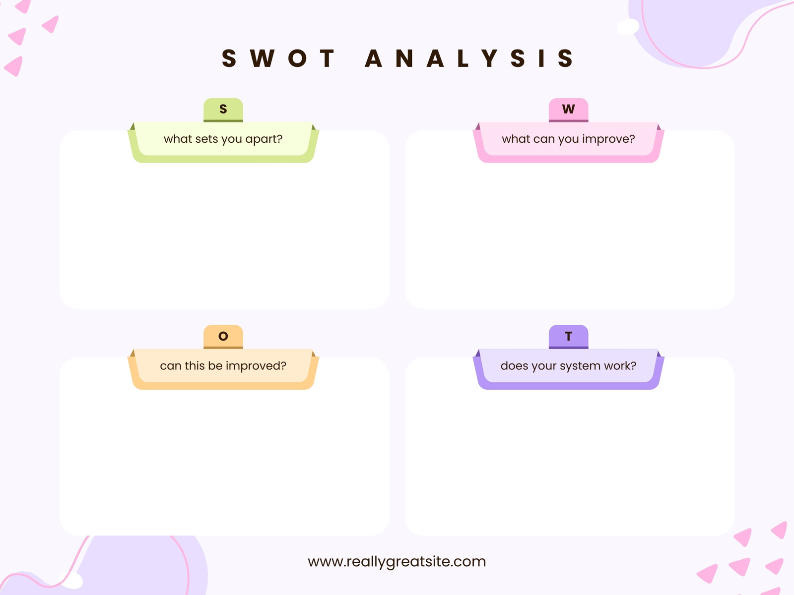 Abstract Pastel Business SWOT Analysis Graph