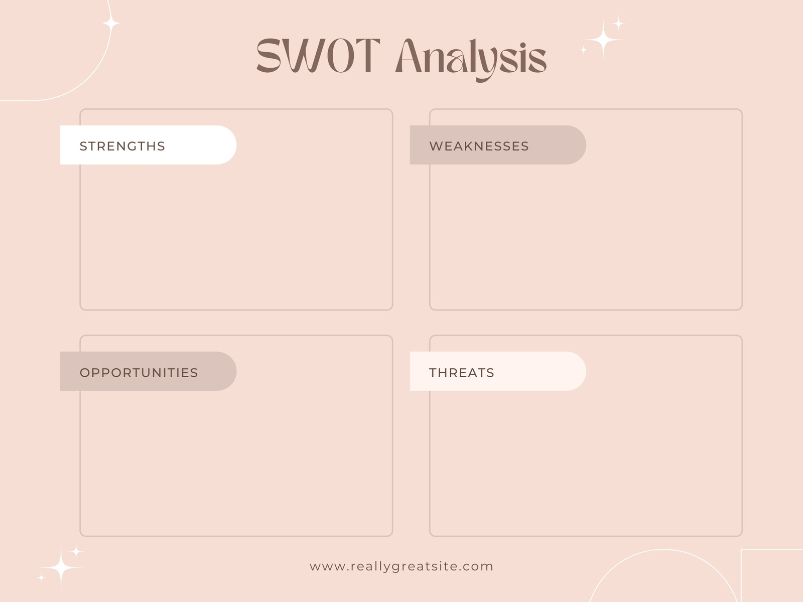 Neutral Business SWOT Analysis Template