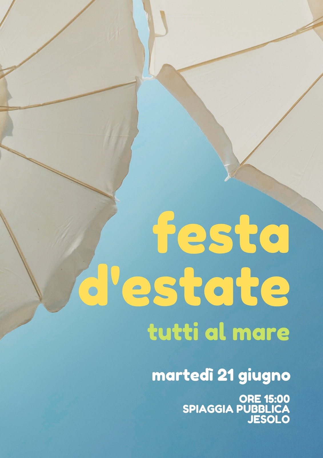 Estivo Giocoso Festa in Spiaggia Volantino Estivo Giocoso Festa in Spiaggia Volantino