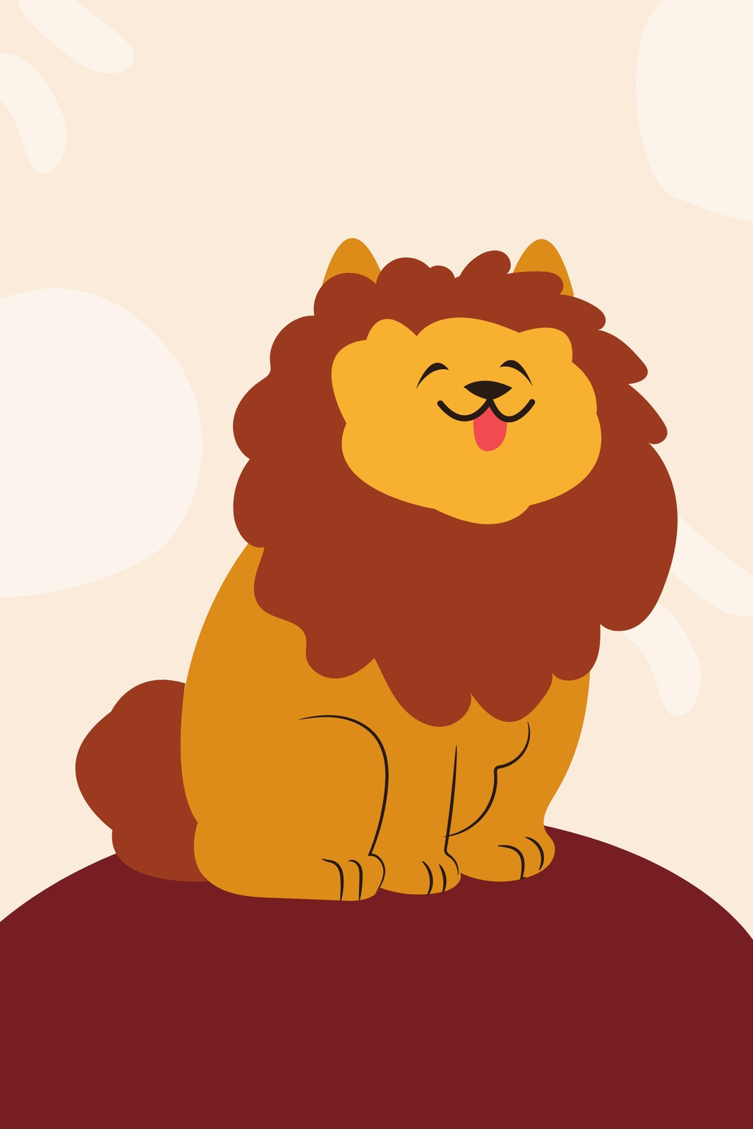 ライオン絵無料テンプレートデザイン。イラストや画像付きも豊富