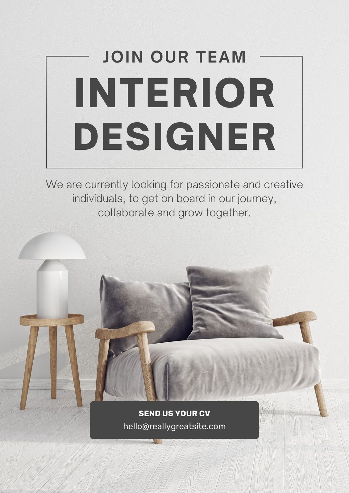 We Are Hiring Interior Designer (Poster)