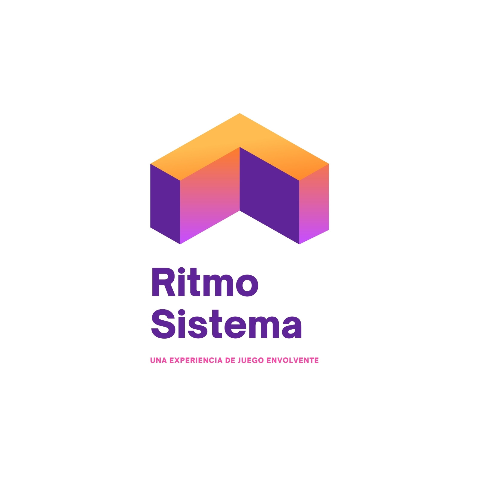 Naranja Violeta y Rosa Moderno Degradé Videojuegos y Tecnología Logotipo