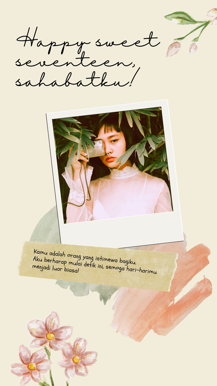 Gratis desain contoh sweet seventeen - Canva