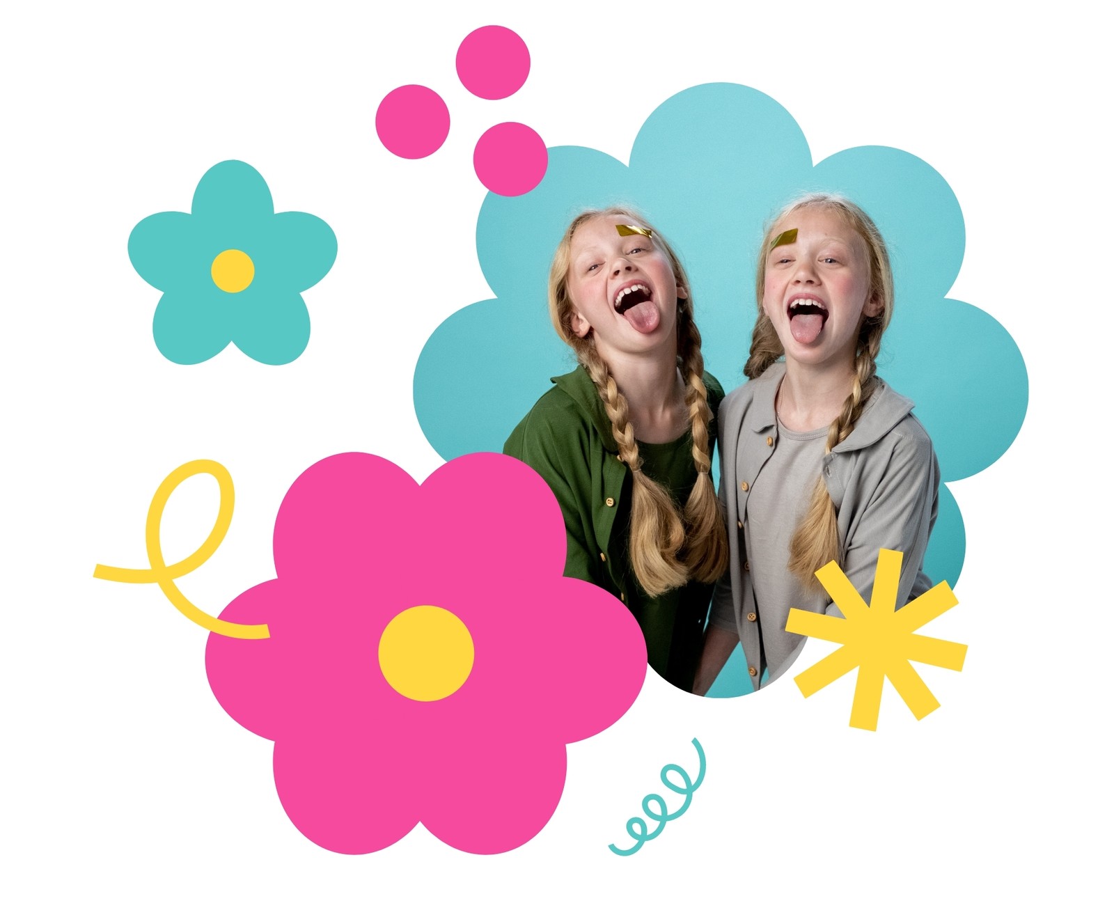 Rosa Blau Gelb Albern Große Schwester Lebendig Niedlich Hoodie Rosa Blau Gelb Albern Große Schwester Lebendig Niedlich Hoodie