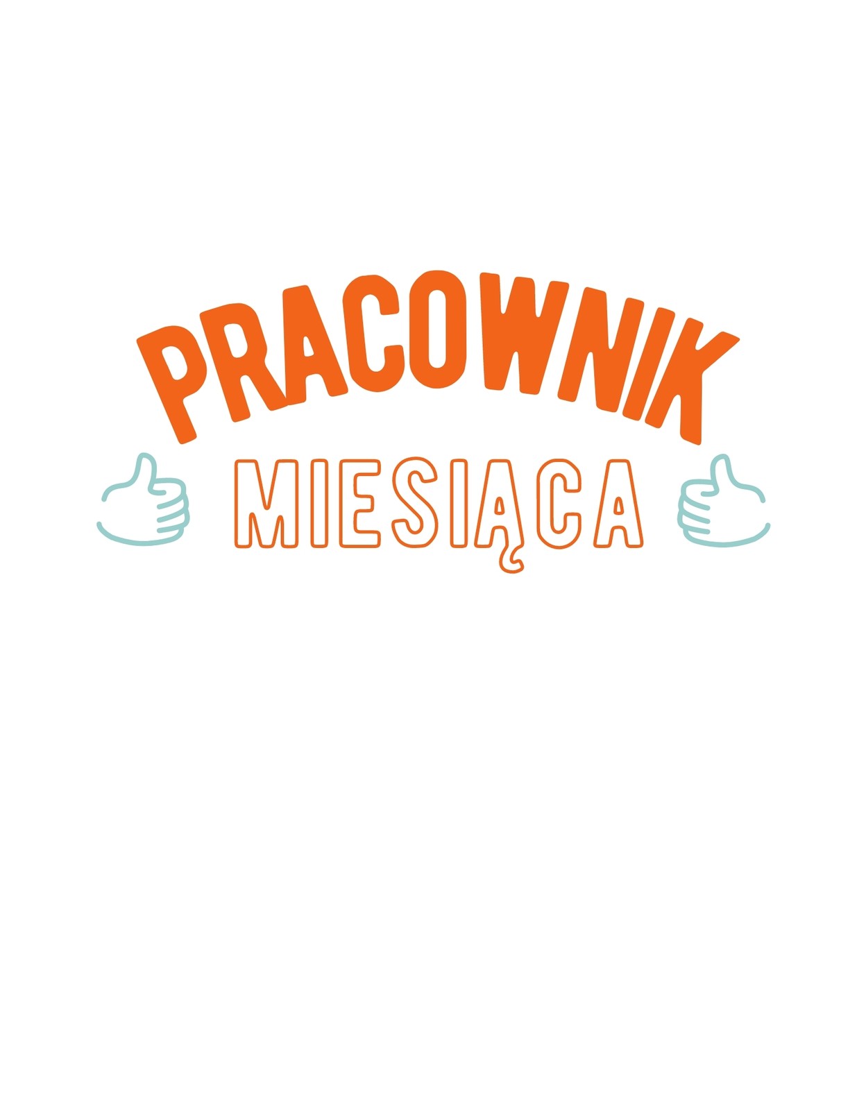 Pomarańczowa Turkusowa Pracownik Miesiąca Zabawna Minimalistyczna Pogrubienie Bluza Pomarańczowa Turkusowa Pracownik Miesiąca Zabawna Minimalistyczna Pogrubienie Bluza
