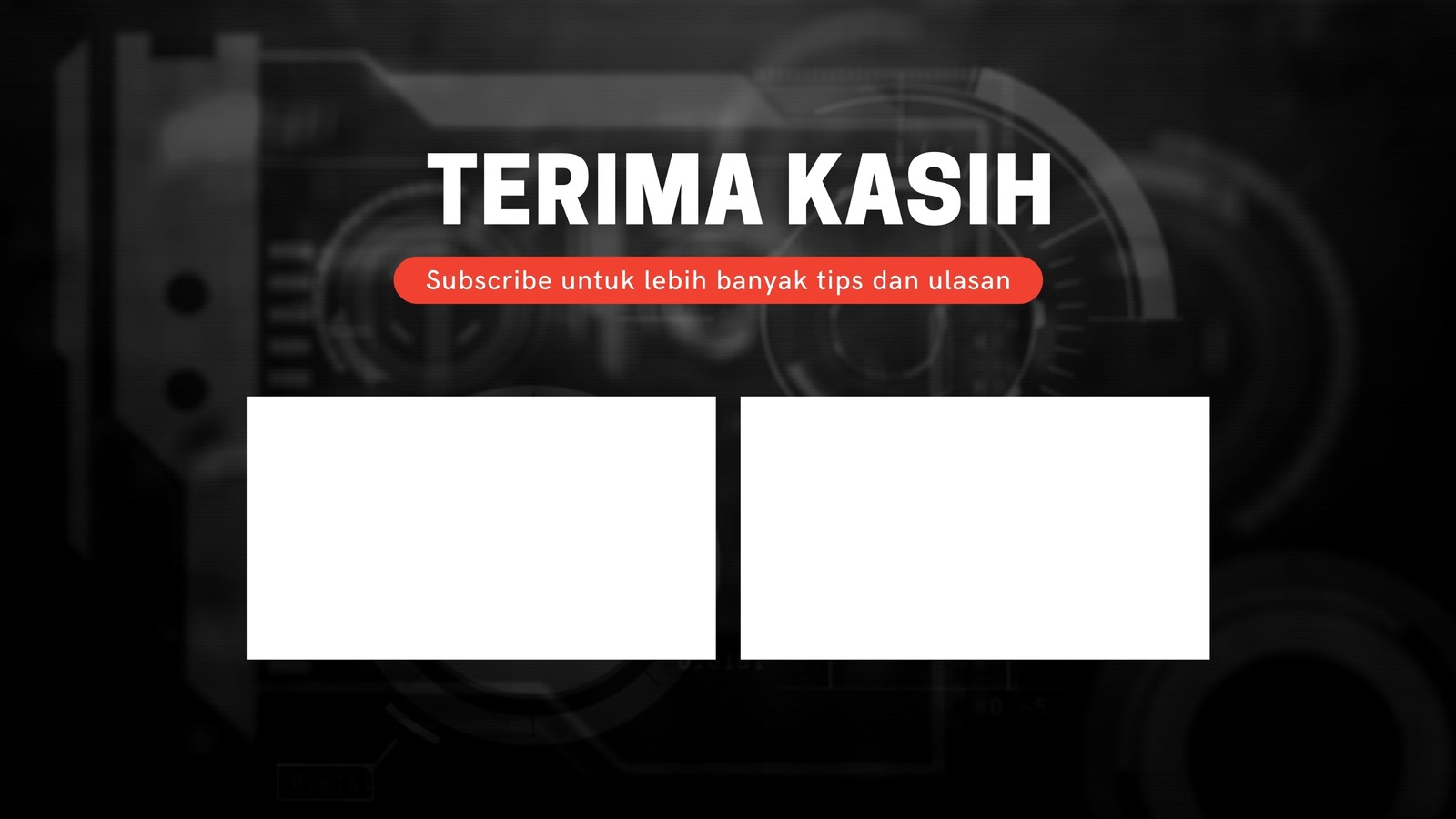 Oranye dan Putih Modern Sederhana Teknologi Outro YouTube