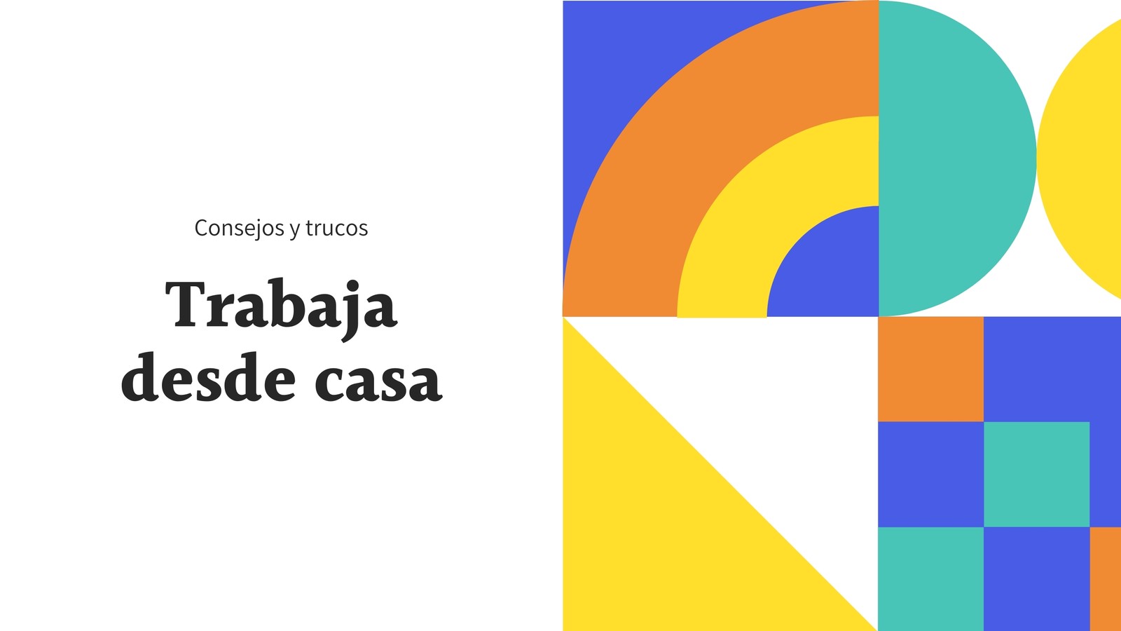 Naranja Colorido Geométrico Trabajar desde Casa Herramientas Publicación de Instagram