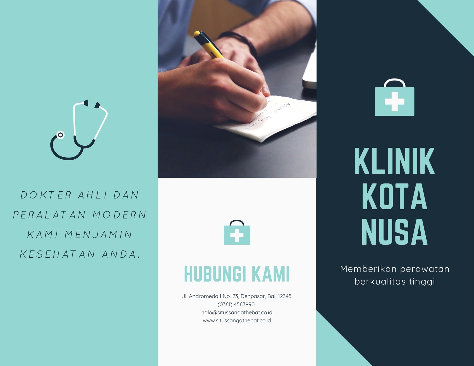 Brosur Medis Lipat Tiga Nuansa Biru Brosur Medis Lipat Tiga Nuansa Biru