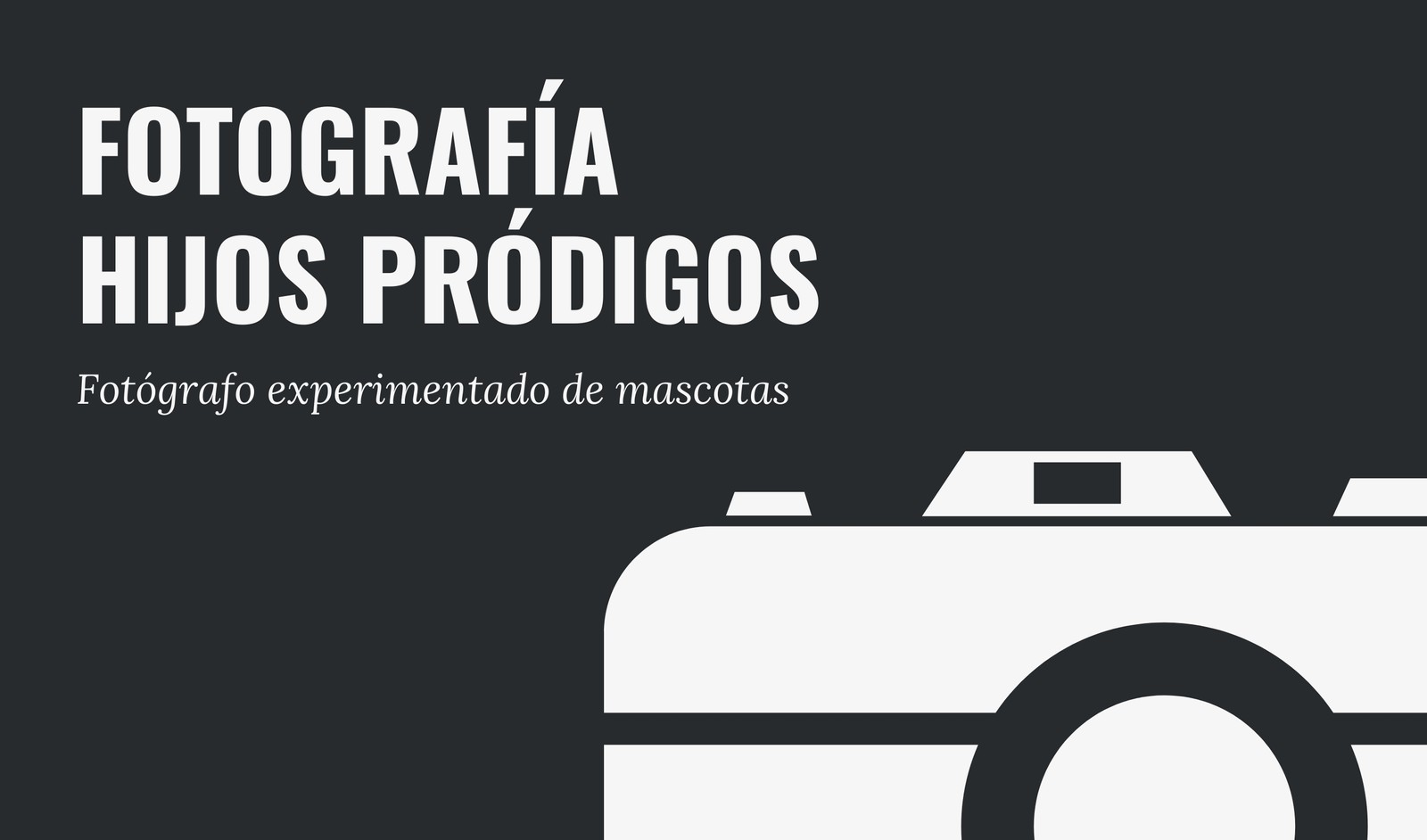 Negro y Blanco Ícono de Cámara Fotógrafo Tarjeta de Presentación