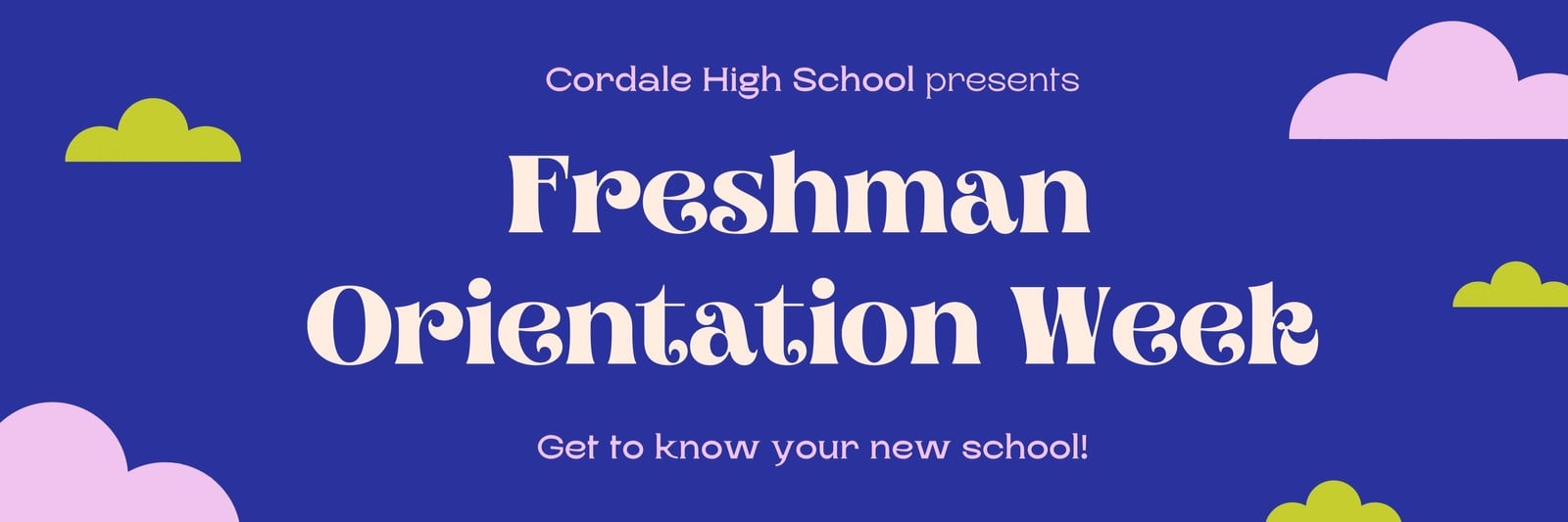 Blue Pink and Green Colour Pop Welcome Messages and Announcements High School Back to School Banner Blue Pink and Green Colour Pop Welcome Messages and Announcements High School Back to School Banner