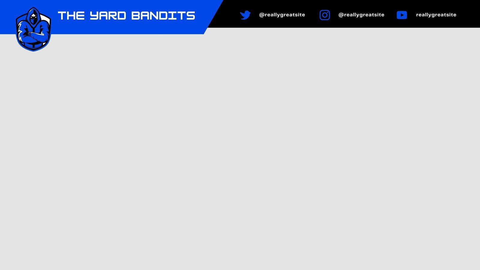 Blue and Black Clean Minimalism Twitch Overlay