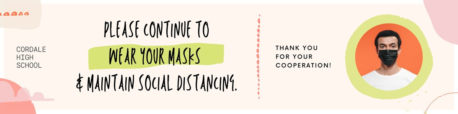 Pink Orange and Green Organic and Handcrafted Classroom Health and Safety High School Back to School Banner Pink Orange and Green Organic and Handcrafted Classroom Health and Safety High School Back to School Banner