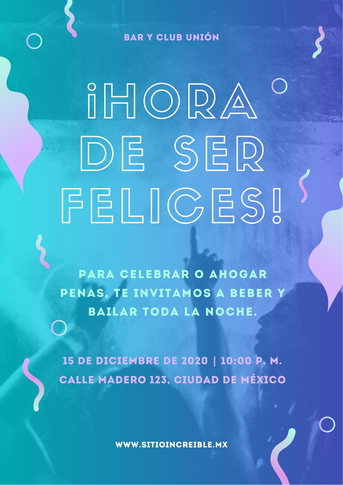 Verde y Rosa Disco Gradiente Fiesta de Baile Evento Flyer Verde y Rosa Disco Gradiente Fiesta de Baile Evento Flyer