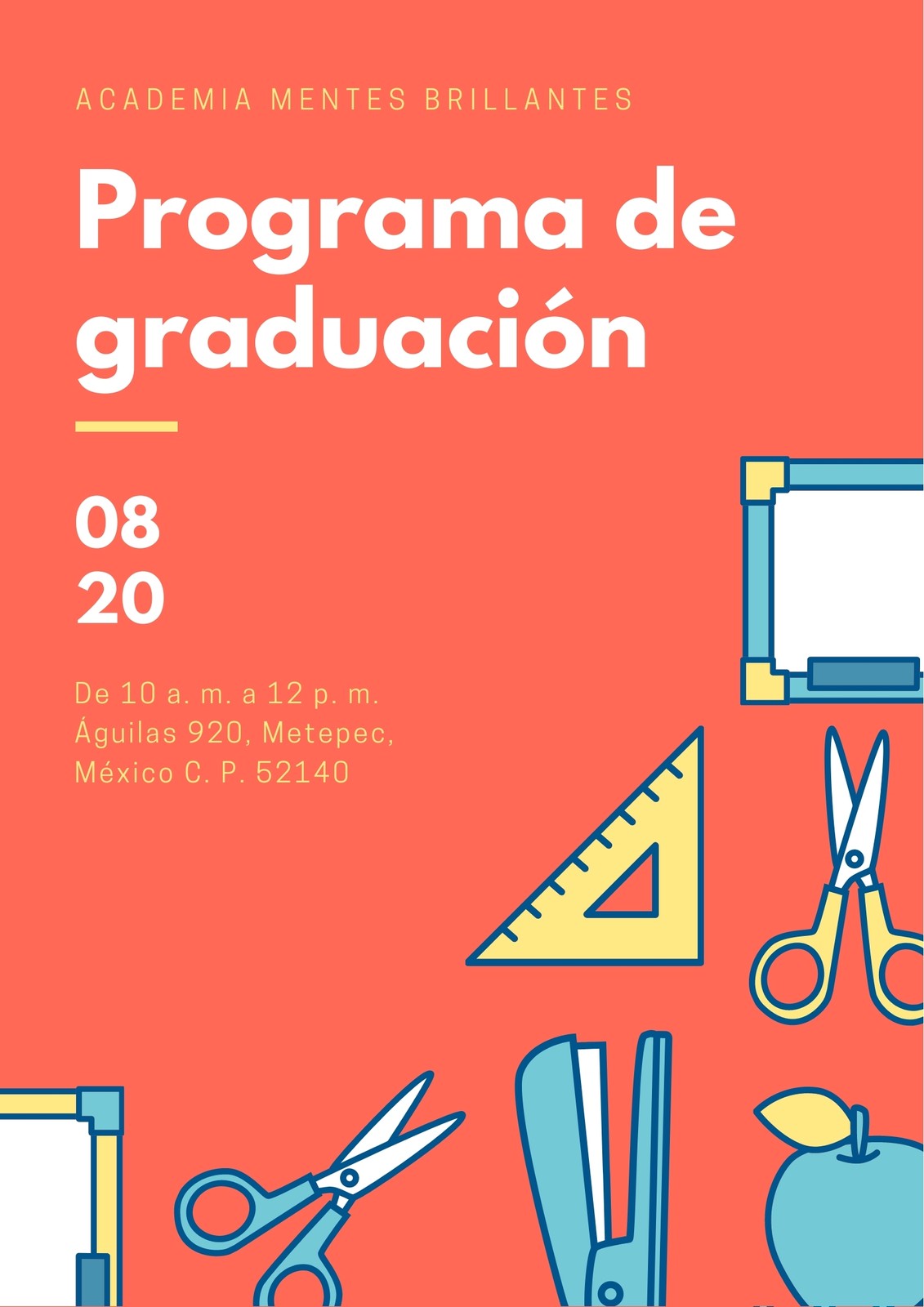 Rojo Azul Amarillo Escuela Primaria Graduación Programa Rojo Azul Amarillo Escuela Primaria Graduación Programa