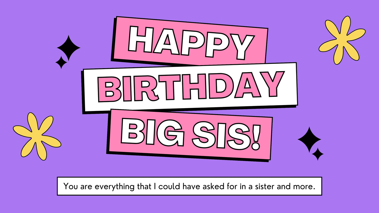Purple and Pink Bright and Bold Sister's Birthday Video Purple and Pink Bright and Bold Sister's Birthday Video