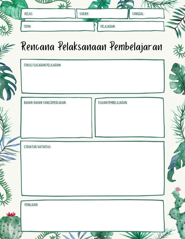 Gratis Contoh RPP TK Keren - Canva