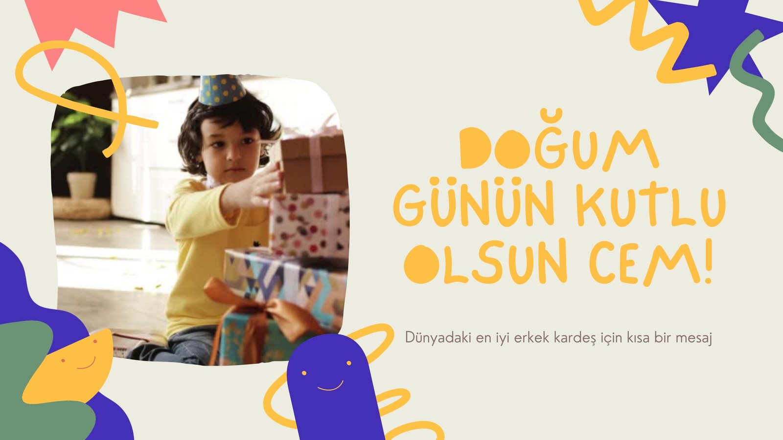 Renkli El Çizimi Erkek Kardeş Doğum Günü Video Renkli El Çizimi Erkek Kardeş Doğum Günü Video