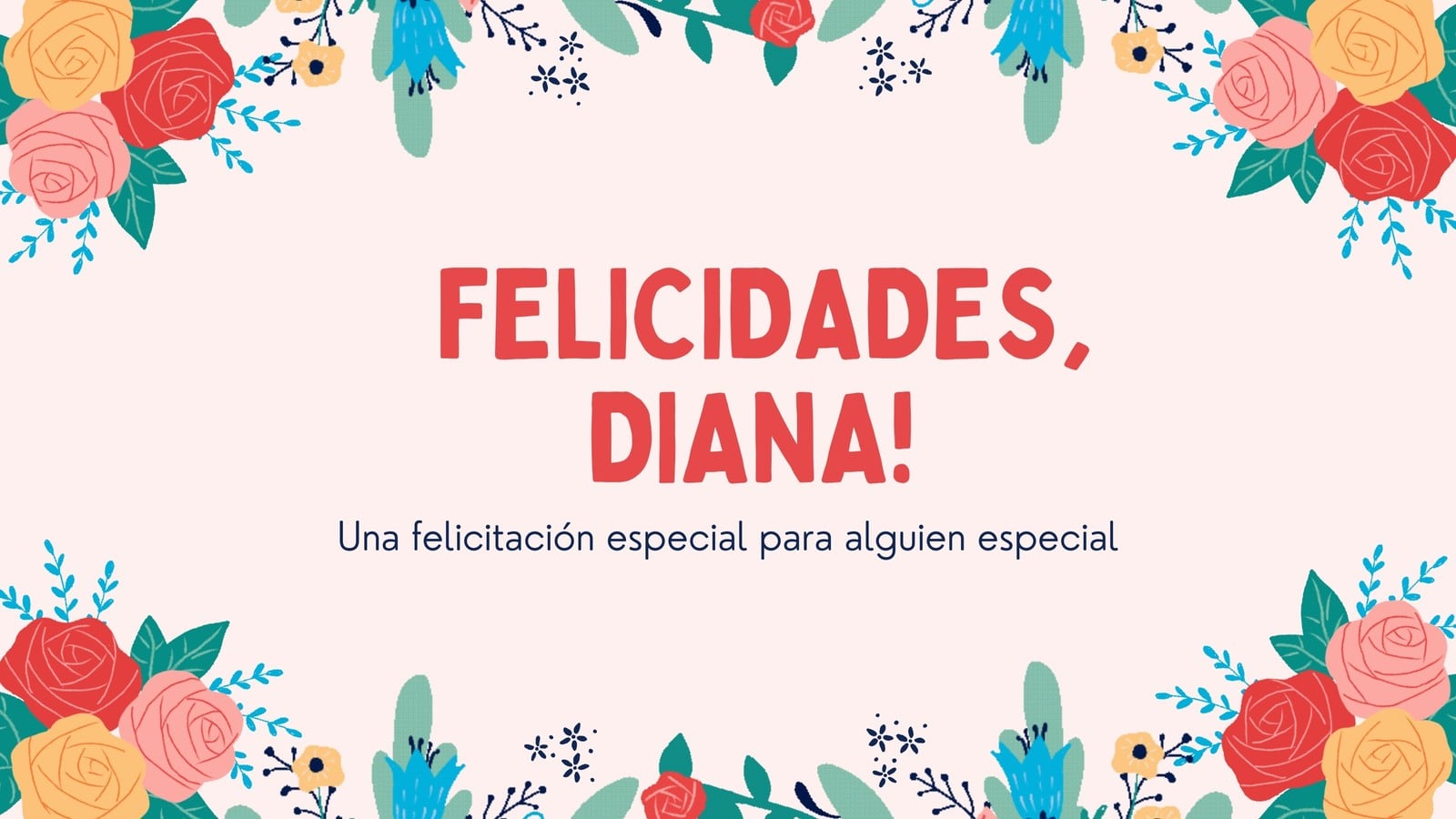 Rosa Colorido Floral Ilustración Hecho a Mano Novia Vídeo de Cumpleaños Rosa Colorido Floral Ilustración Hecho a Mano Novia Vídeo de Cumpleaños