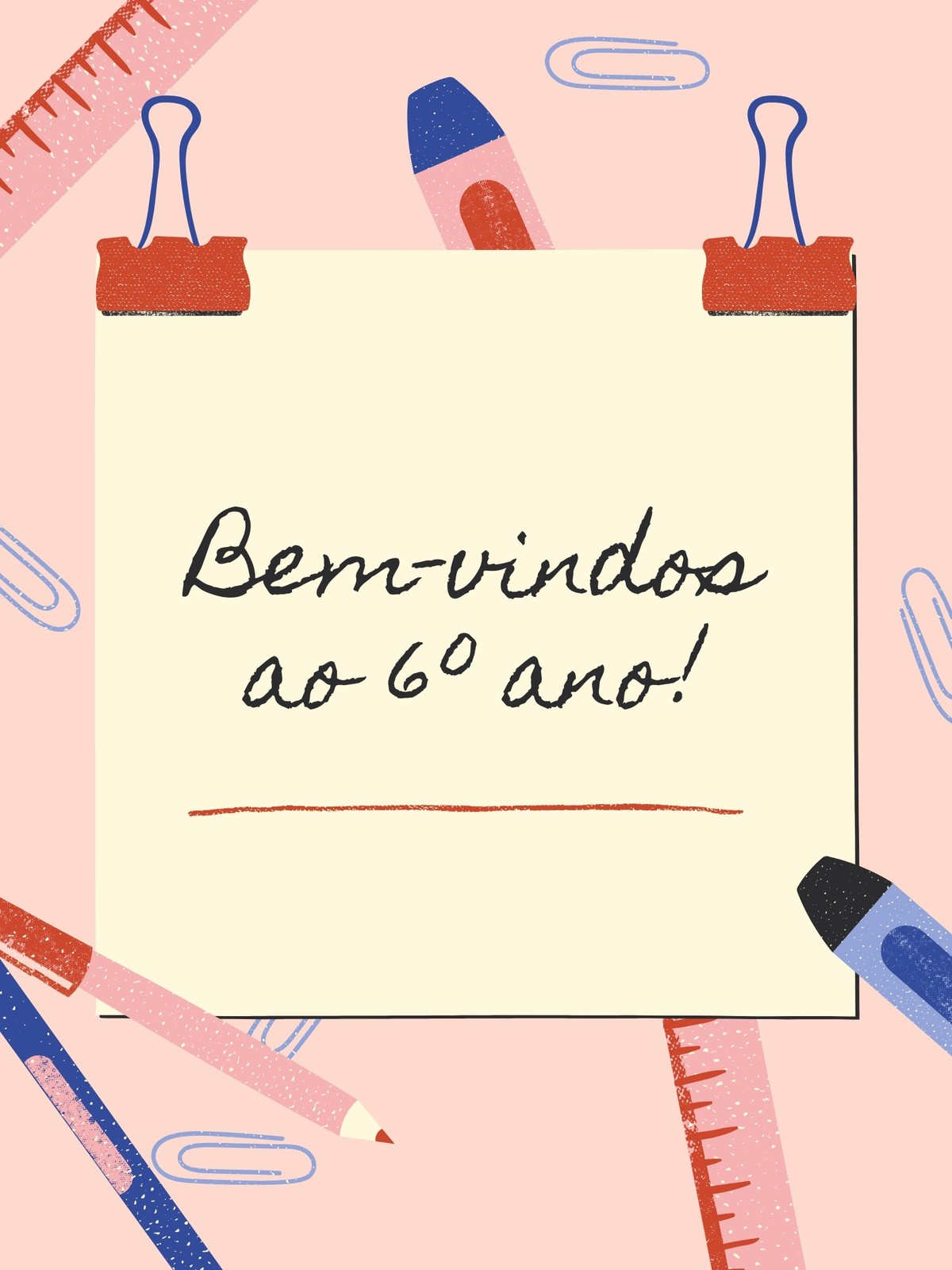 Rosa e Creme Desenhado à Mão Volta às Aulas Cartaz para Porta de Sala de Aula Rosa e Creme Desenhado à Mão Volta às Aulas Cartaz para Porta de Sala de Aula