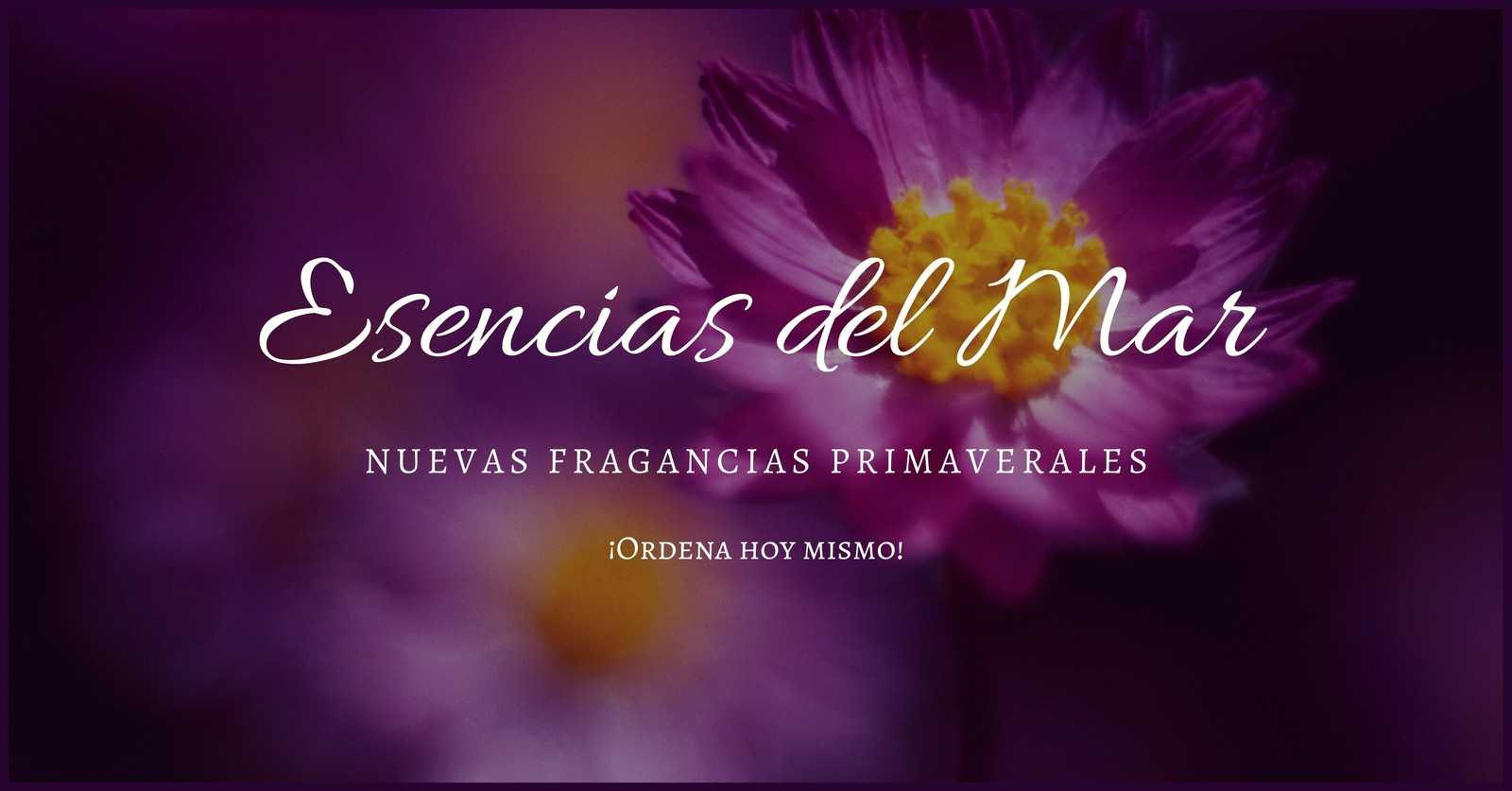 Púrpura Delicado Floral Facebook Anuncio